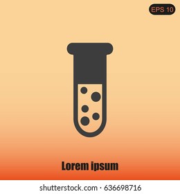 Test tube vector icon