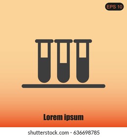 Test tube vector icon