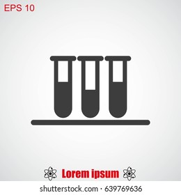 Test tube vector icon