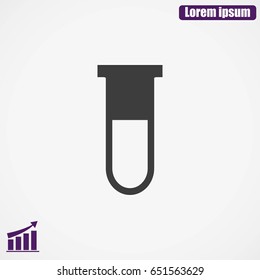 Test tube vector icon