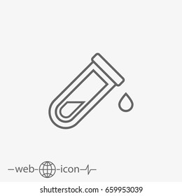 test tube vector icon
