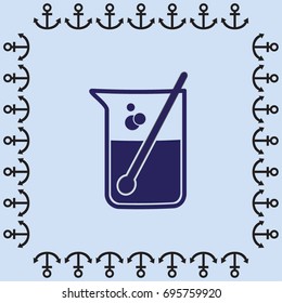 Test tube vector icon