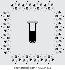 Test tube vector icon