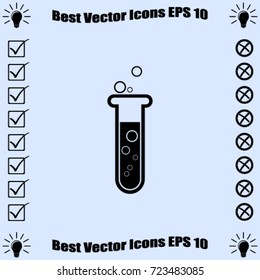 Test tube vector icon