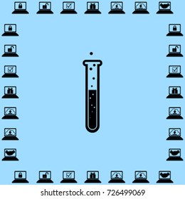 Test tube vector icon