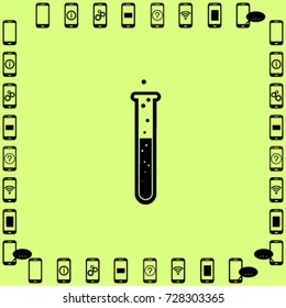 Test tube vector icon