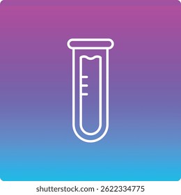 Icono de Vector de tubo de ensayo. Se puede utilizar para aplicaciones de impresión, móviles y de Web.