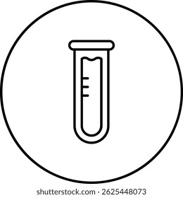 Icono de Vector de tubo de ensayo. Se puede utilizar para aplicaciones de impresión, móviles y de Web.