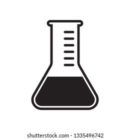 Test tube vector icon. Vector clinically tested and medically approved laboratory beaker vial label