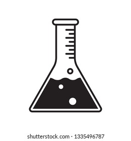 Test tube vector icon. Vector clinically tested, contain no chemical preservatives, laboratory beaker vial tube label