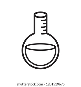 test tube vector icon, flask icon 