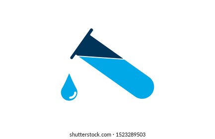  Test tube vector icon flat style graphical symbol.