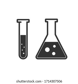 test tube vector icon flat design