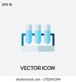 Ilustración del icono vectorial del tubo de ensayo. Ui/Ux. Calidad superior.