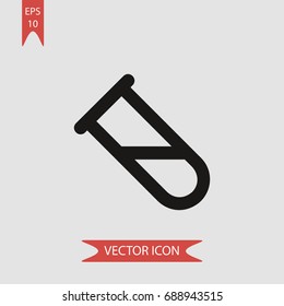 Test tube vector icon, illustration symbol