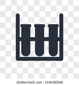 Test tube vector icon isolated on transparent background, Test tube logo concept