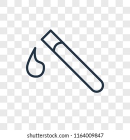 Test tube vector icon isolated on transparent background, Test tube logo concept
