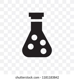 Test tube vector icon isolated on transparent background, Test tube logo concept