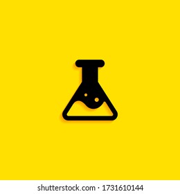 Icono del vector del tubo de ensayo. icono químico de laboratorio