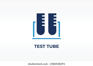 TEST TUBE vector, icon or logo sign isolated symbol illustration