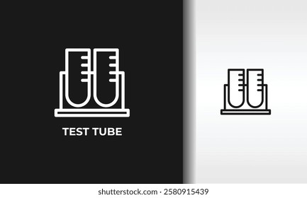 Test Tube Vector, Icon Or Logo Sign Isolated Symbol Illustration