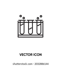 Test tube vector icon. Modern, simple flat vector illustration for website or mobile app.Lab tube symbol, logo illustration. Pixel perfect vector graphics	
