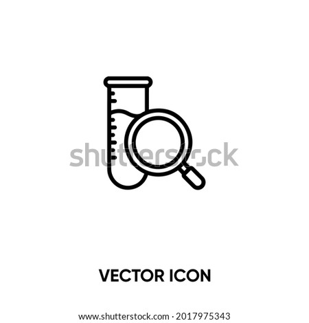 Test tube vector icon . Modern, simple flat vector illustration for website or mobile app.Blood test symbol, logo illustration. Pixel perfect vector graphics