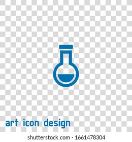 test tube vector icon on white background