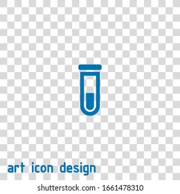 test tube vector icon on white background
