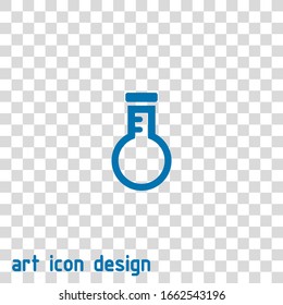 icono del vector del tubo de ensayo sobre fondo blanco