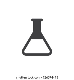 Test tube vector icon on the white background