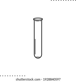 test tube vector icon in outlines