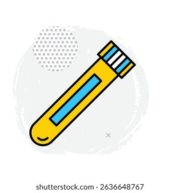 Test Tube Vector Icon For Scientific Analysis