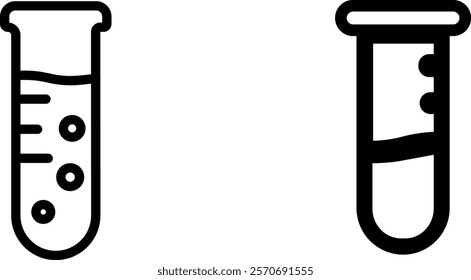 "Test Tube Vector Icon Set: Scientific and Laboratory Designs for Research Projects"