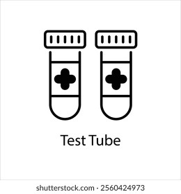 Test Tube vector icon stock illustration