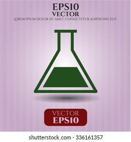 Icono o símbolo del vector del tubo de ensayo