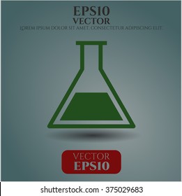 Icono o símbolo del vector del tubo de ensayo