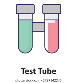Icono del Vector del tubo de ensayo que puede modificar o editar fácilmente

