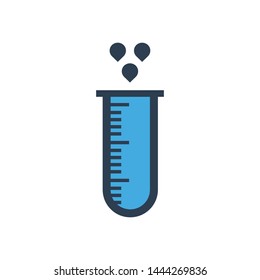 test tube vector icon in white background.chemical lab icon