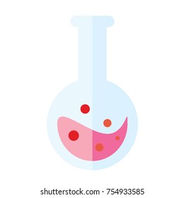 Test tube vector illustration. Doodle style. Design, print, logo, decor, textile, paper