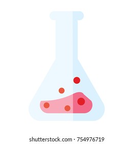Test tube vector illustration. Doodle style. Design, print, logo, decor, textile, paper