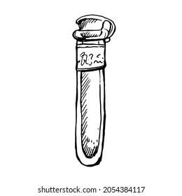Test tube vector illustration isolated on white backgroun