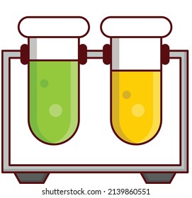 test tube Vector illustration on a transparent background.Premium quality symmbols. vector line flat  icon for concept and graphic design.