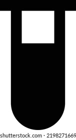 Ilustración de vectores de tubo de prueba en un fondo transparente.Símbolos de calidad premium.Icono de vector glifos para concepto y diseño gráfico.