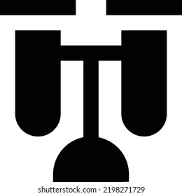 Ilustración de vectores de tubo de prueba en un fondo transparente.Símbolos de calidad premium.Icono de vector glifos para concepto y diseño gráfico.