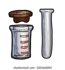 Test tube vector illustration on white background