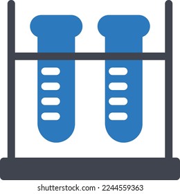 Reagenzglas, Vektorgrafik auf transparentem Hintergrund. Hochwertige Symbole. Glyphen Vektorsymbole für Konzept und Grafikdesign.