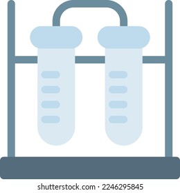 ilustración del vector del tubo de ensayo sobre un fondo transparente. Símbolos de calidad premium. Iconos vectoriales de color de línea para el concepto y el diseño gráfico. 
