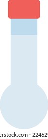 ilustración del vector del tubo de ensayo sobre un fondo transparente. Símbolos de calidad premium. Iconos vectoriales de color de línea para el concepto y el diseño gráfico. 
