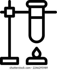 test tube Vector illustration on a transparent background. Premium quality symbols. Thin line vector icons for concept and graphic design. 
